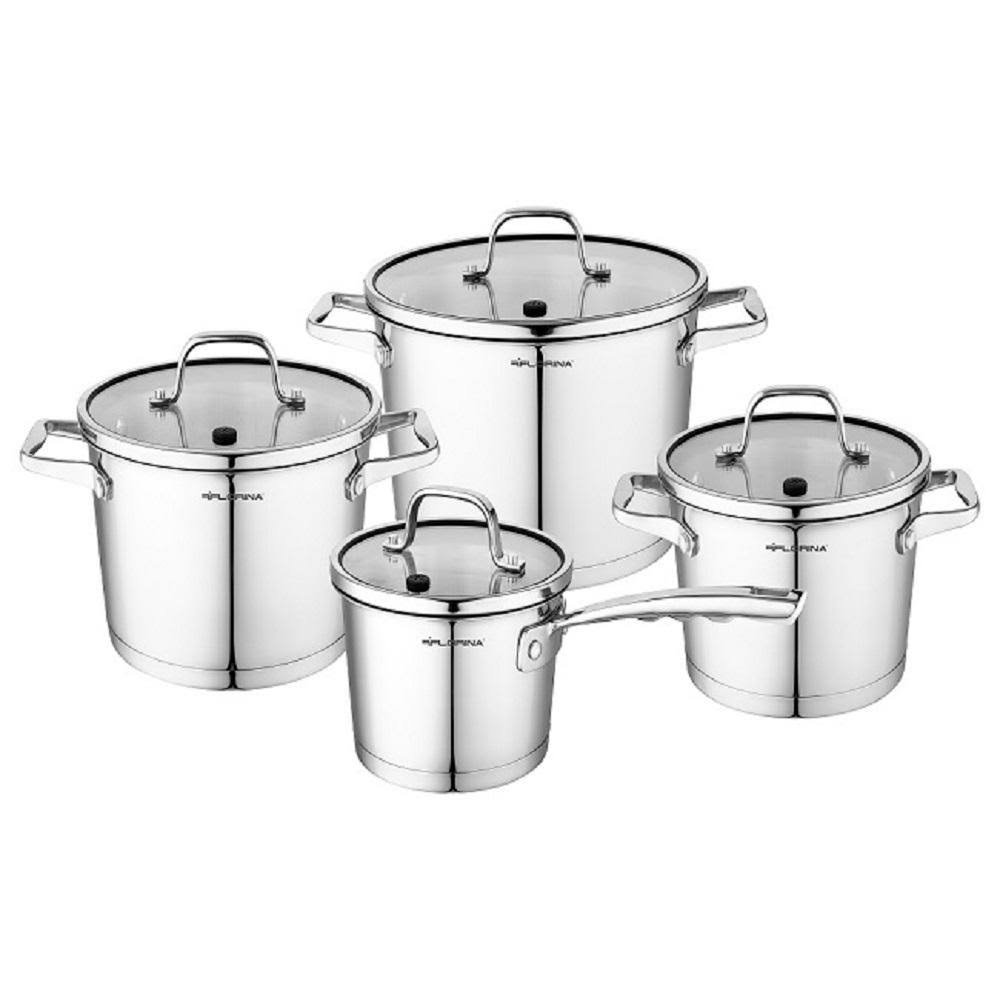 8-Piece Stainless Steel Nonstick Cookware Set E655271