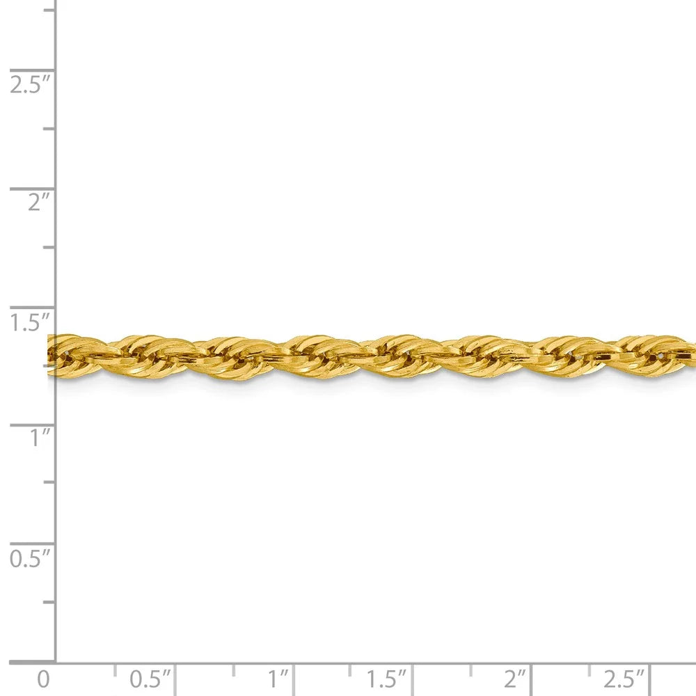 14kt Yellow Gold 4.75mm Rope Chain 24 inch Lobster Clasp M94459
