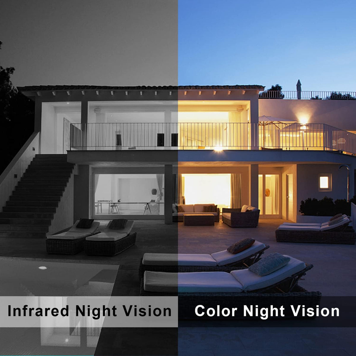Solar Security Camera Wireless Outdoor Auto Tracking Battery Powered WiFi HD 1080P Two Way Audio Spotlight Color Night Vision SD/Cloud Storage PIR Human Siren Alarm E81976
