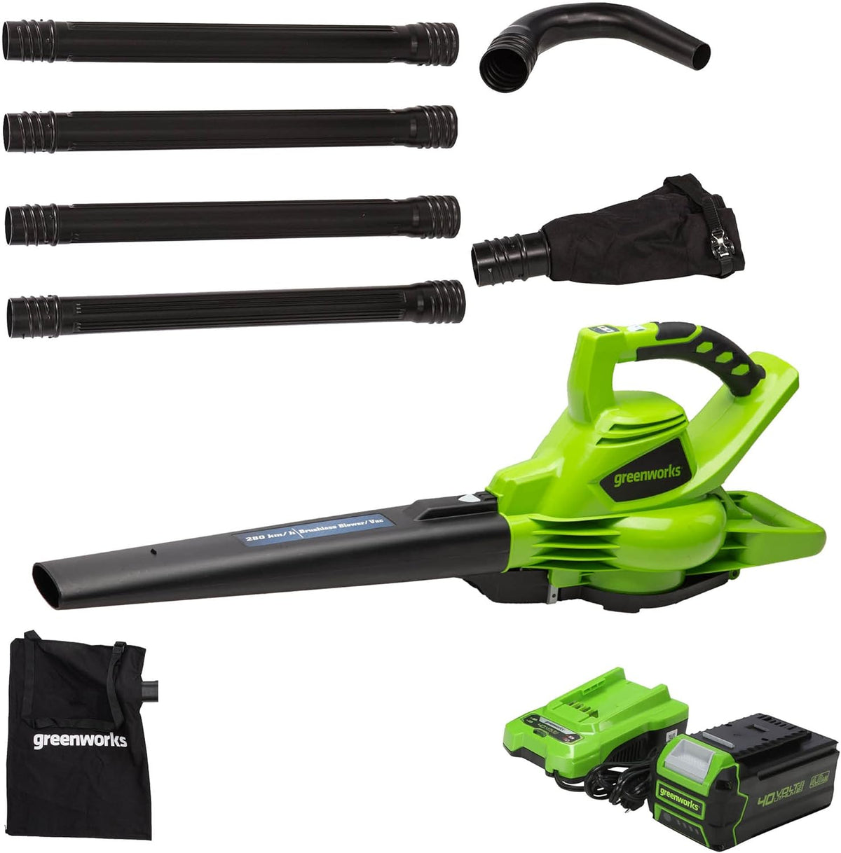 40V Brushless Cordless Blower / Vacuum with 4.0Ah Battery and Charger L6048