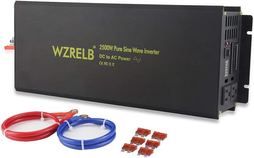 2500W Pure Sine Wave Power Inverter 12V 120V DC AC Converter K42814