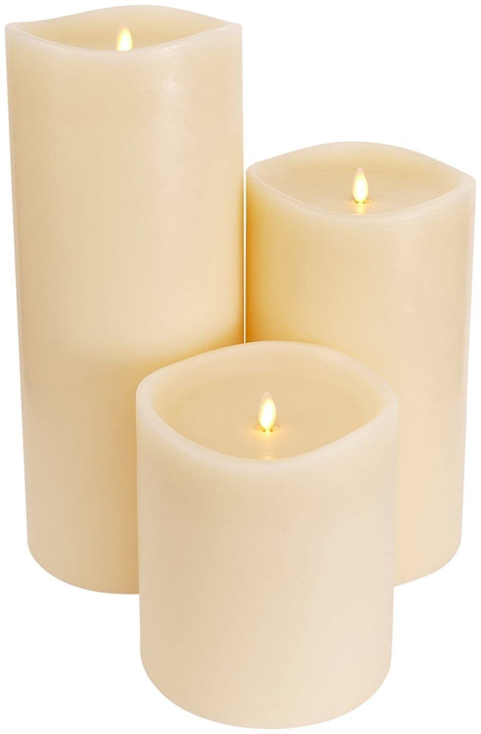 Large Ivory Flameless Candle K725061