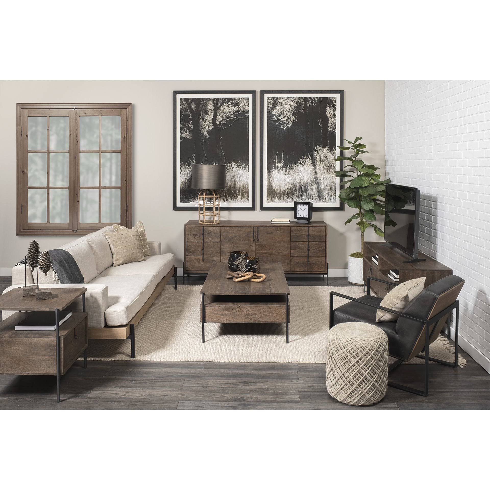 Oatmeal Pouf P364725