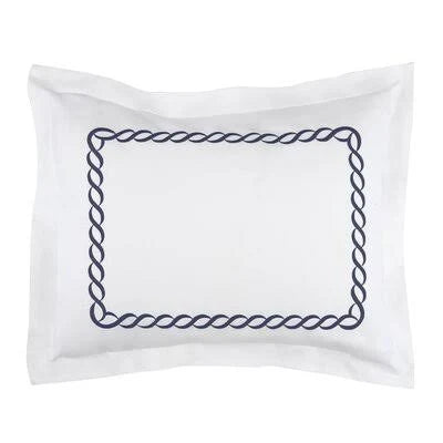 Navy Queen Shams, Pair Q16254