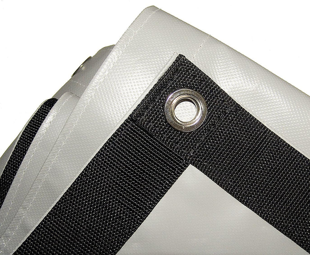 White 8' X 8' Feet Waterproof Vinyl Tarp with Reinforced Edges O5324