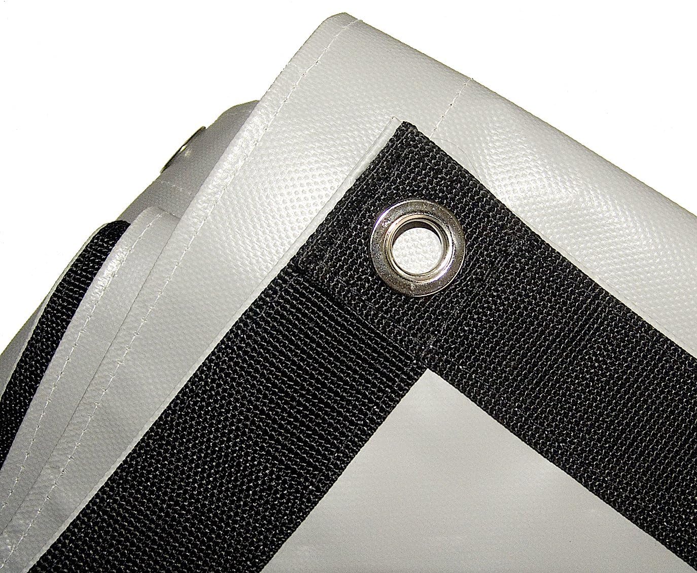 White 8' X 8' Feet Waterproof Vinyl Tarp with Reinforced Edges O5324