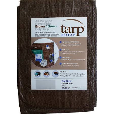 6 ft. x 8 ft Brown-green Poly Tarp K735730