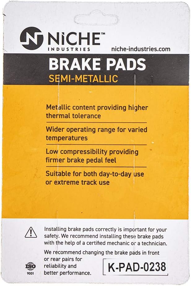 Front Semi-Metallic Brake Pad Set Pack of 2 Z807