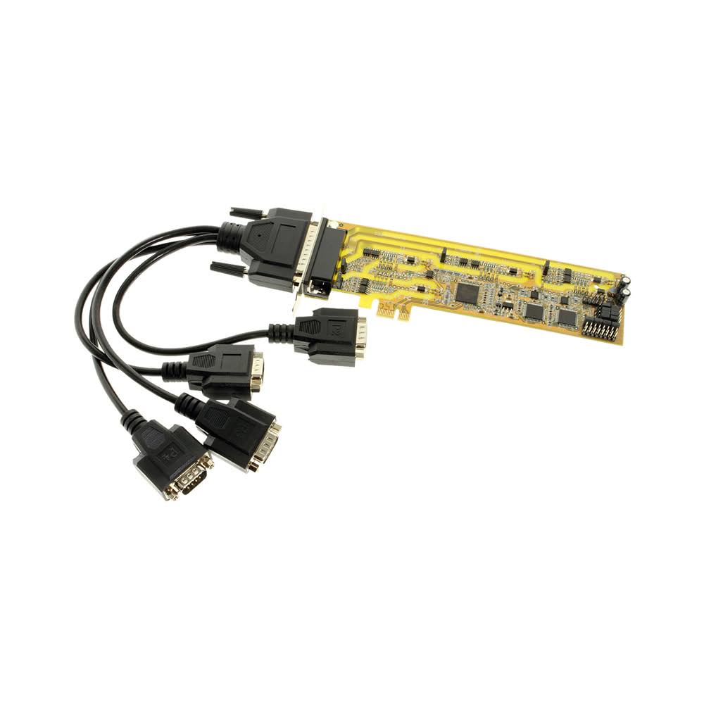 Quad Port Serial RS422/485 PCIe Card with DB44 Cable B4847