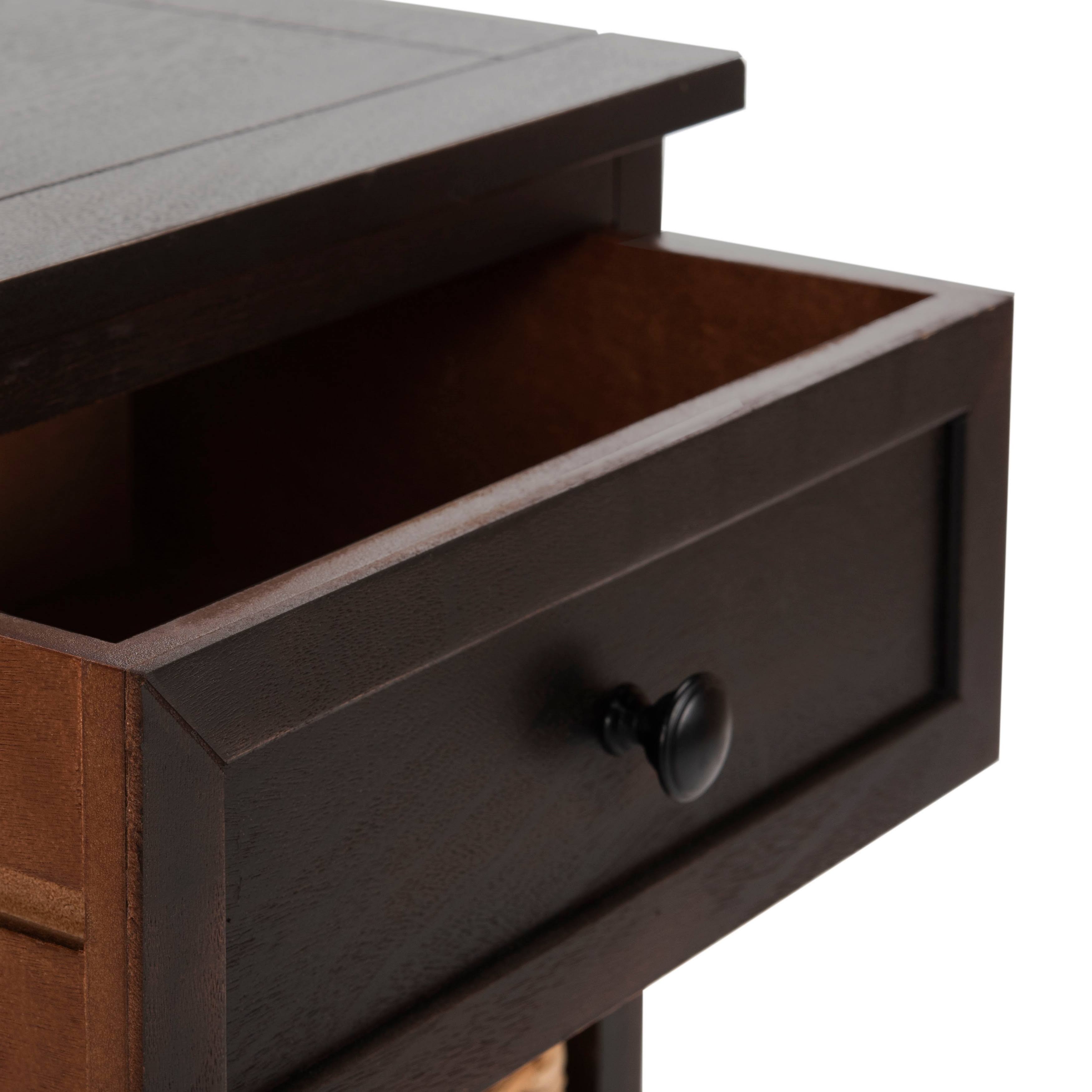 Brown Storage Side Table D893