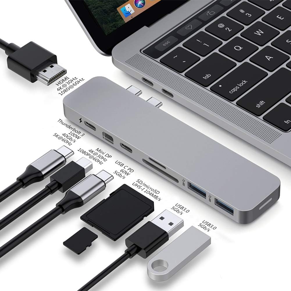 USB C Hub Adapter with 4K HDMI, microSD/SD Card Reader C69005