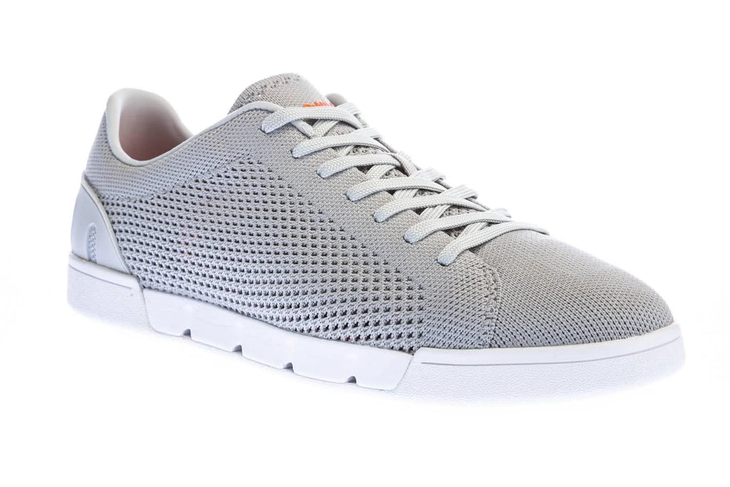 Light Grey/White Tennis Knit Trainers S33896