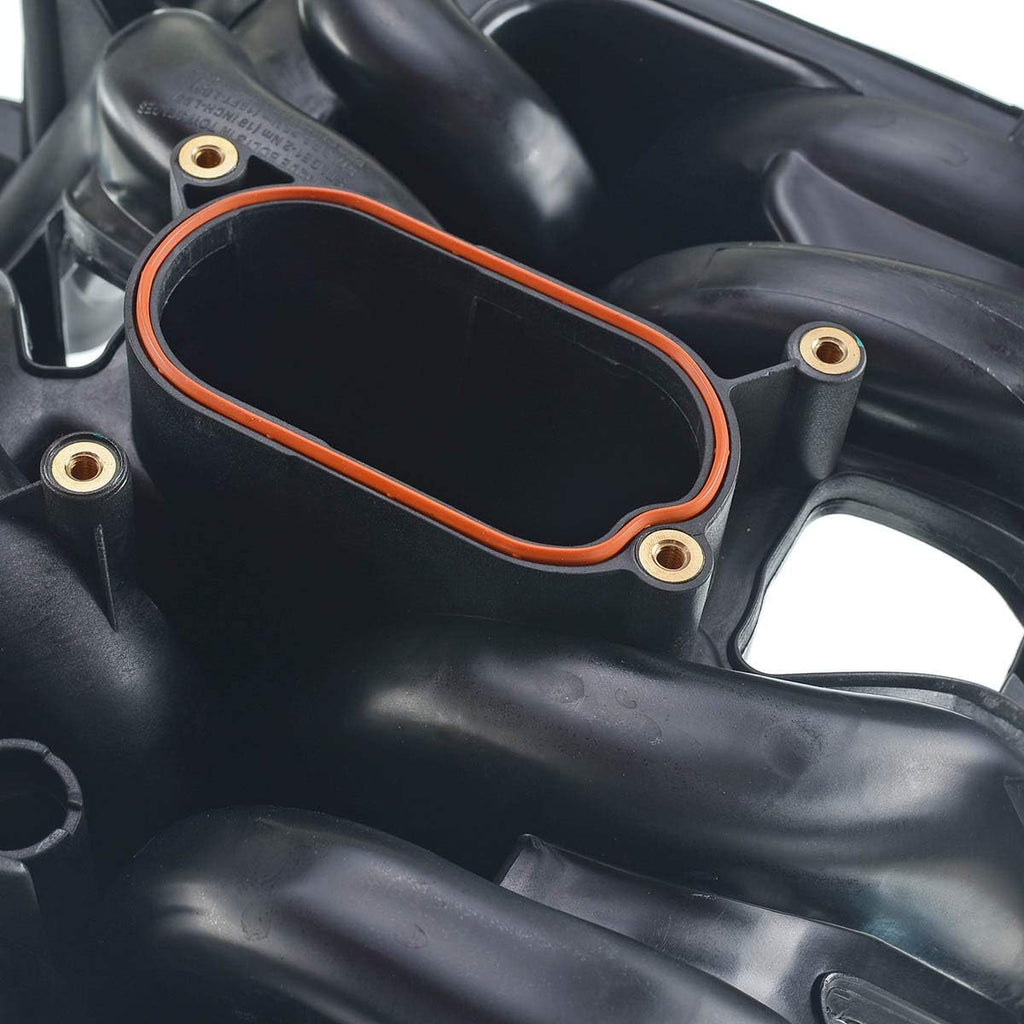 Upper Intake Manifold with Thermostat and Gaskets Compatible with Ford E250 E350 E450 2000-2014 Expedition Excursion (V8 5.4L Only) N8829