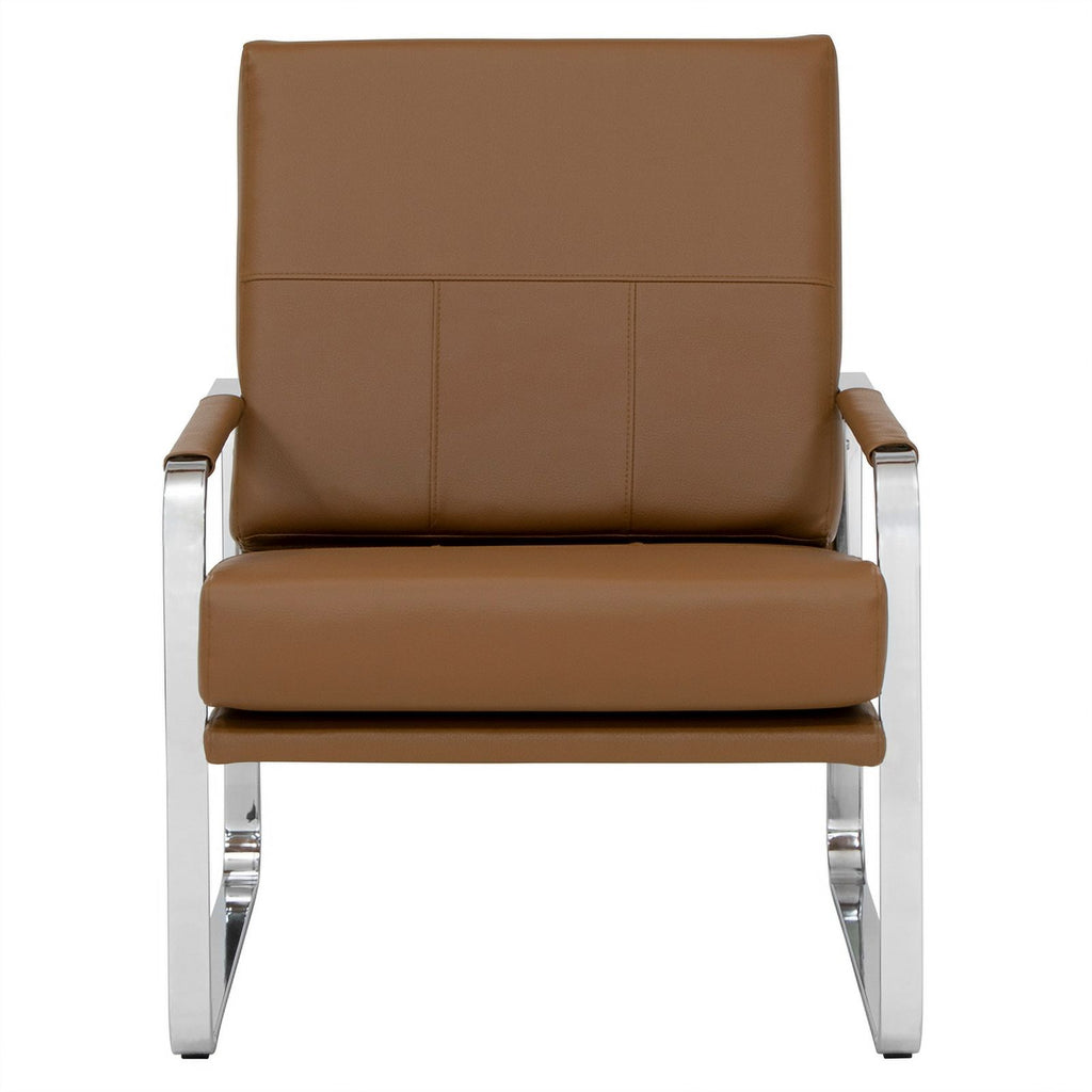 Caramel Brown 2-Piece Accent Chair and Ottoman Set D6527