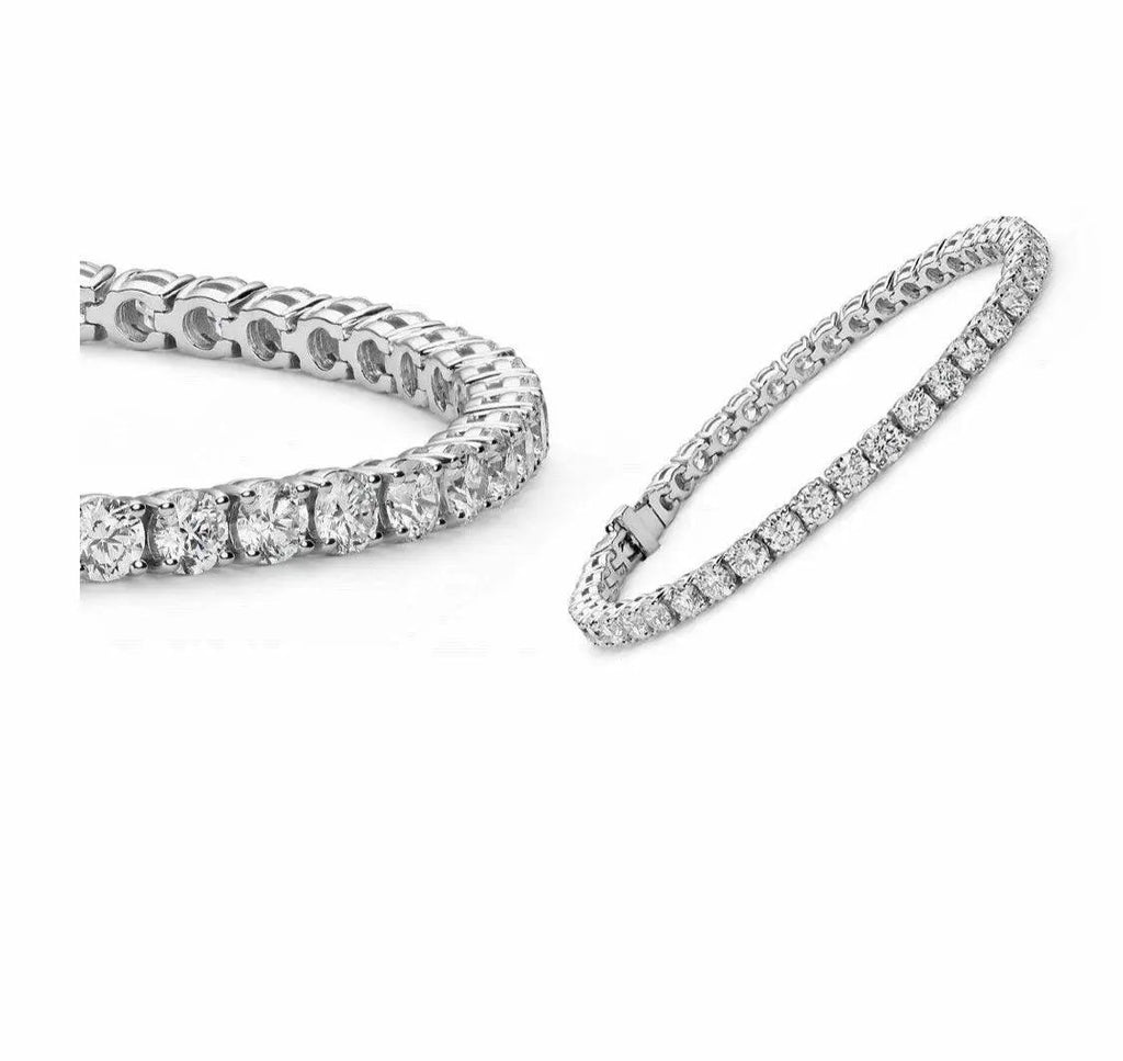 7MM 925 Sterling Silver Cubic Zirconia Tennis Bracelet Y337