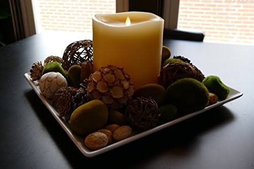 Large Ivory Flameless Candle K725061