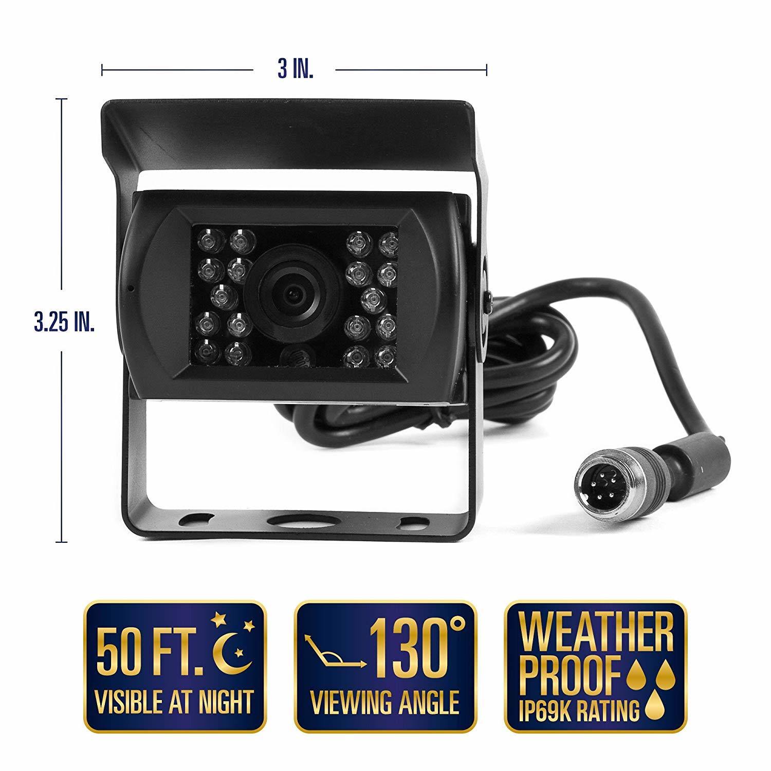 Black Backup Camera System with 7x22 Display E201