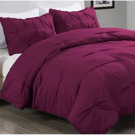 Purple Twin 2 Piece Pintuck Comforter Mini Set G9561