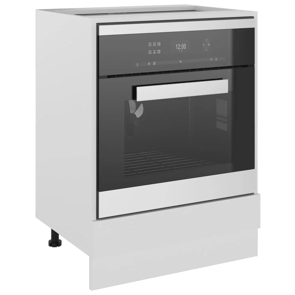 White Oven Cabinet Engineered Wood X8146