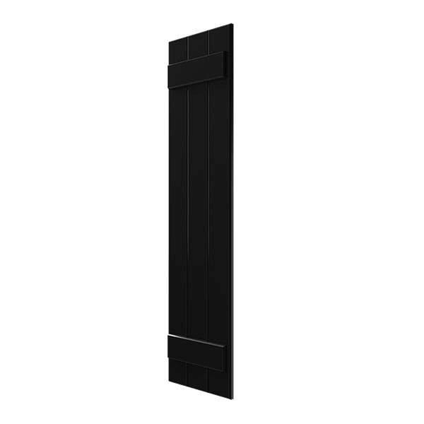 Black Composite Board-n-Batten Shutters (Per Pair) L20856