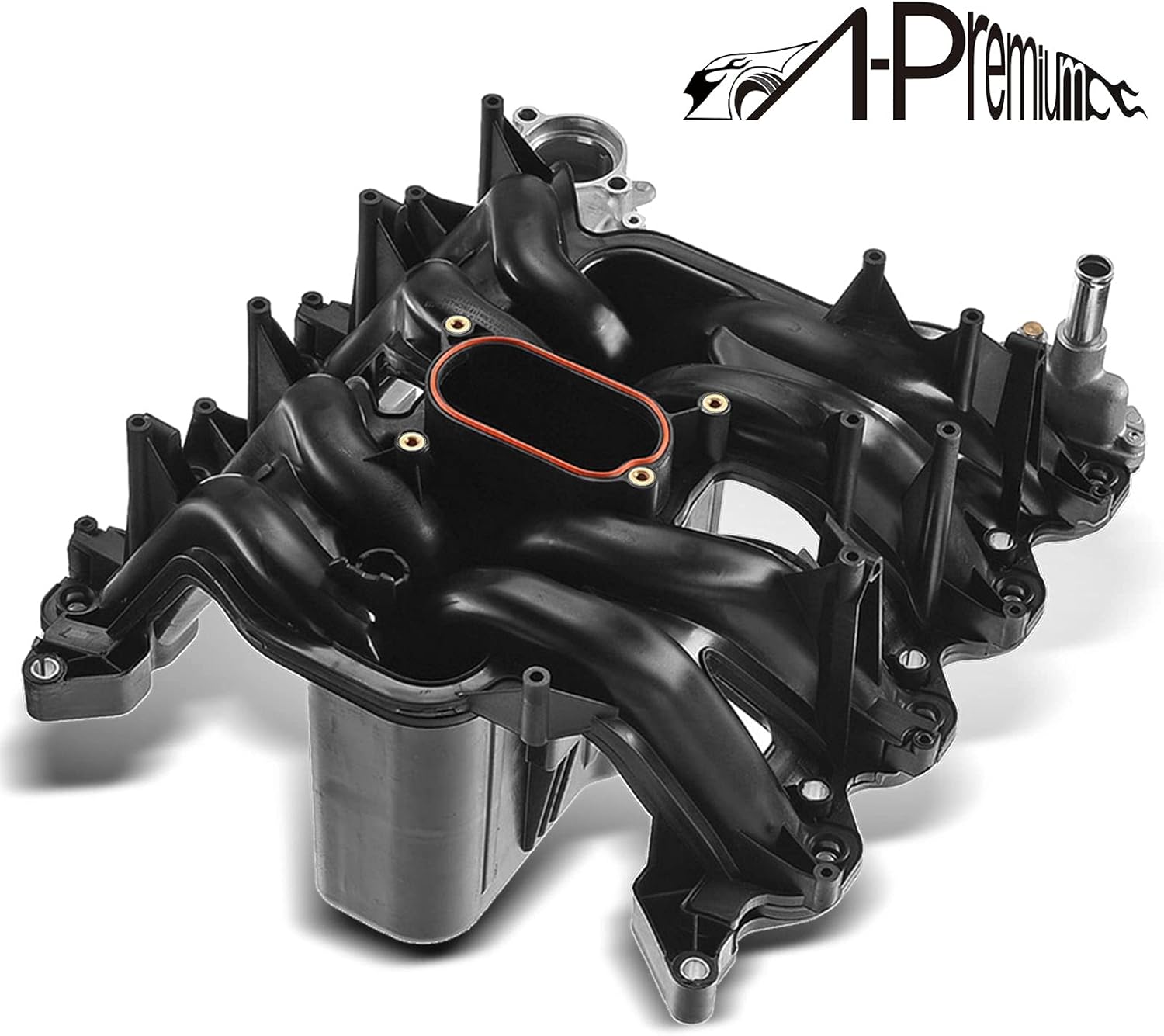 Upper Intake Manifold with Thermostat and Gaskets Compatible with Ford E250 E350 E450 2000-2014 Expedition Excursion (V8 5.4L Only) N8829