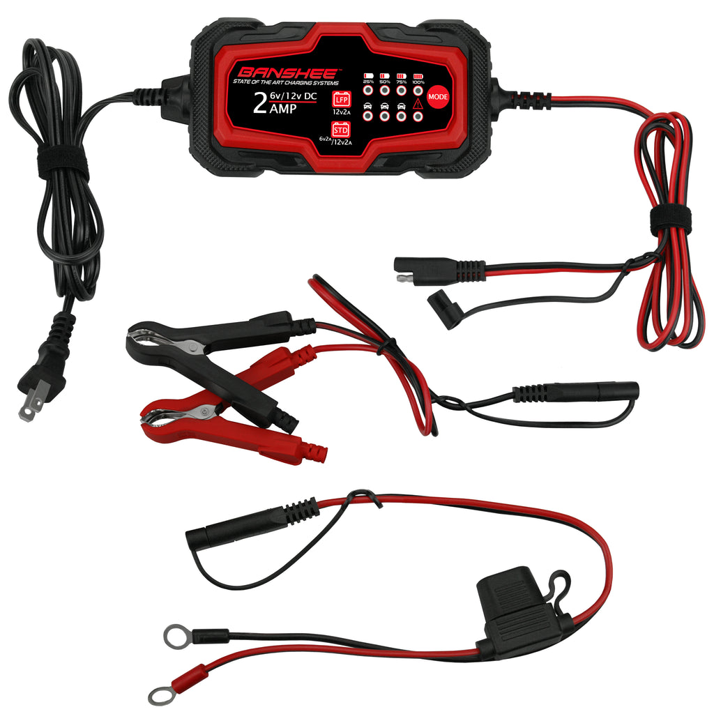 6-12V 2A Automatic Trickle Battery Charger, Pack of 3 V63816