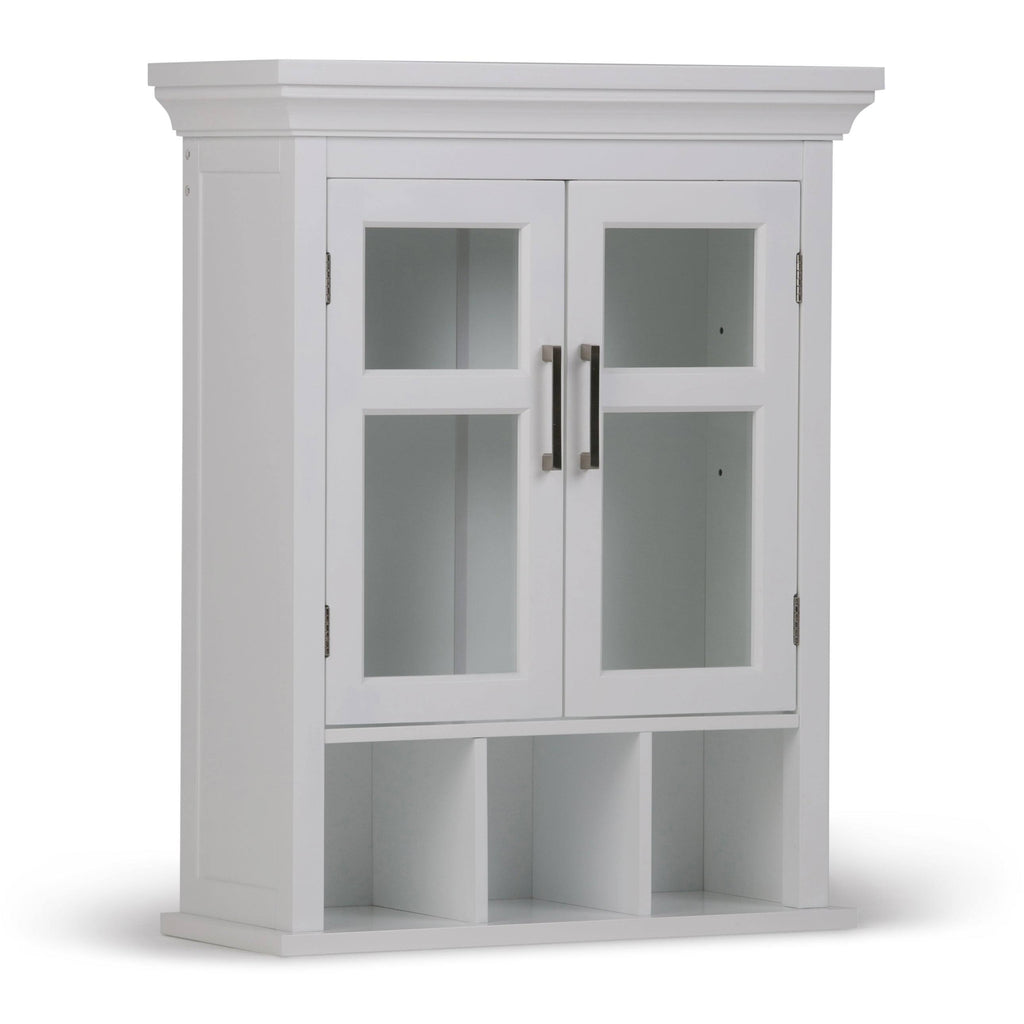White Two-Door Bathroom Wall Cabinet C683