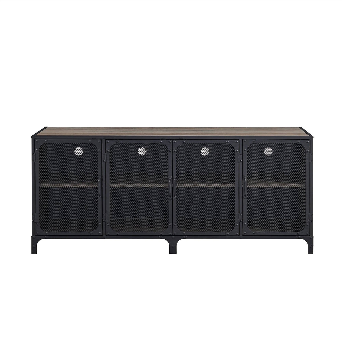 Grey Wash Industrial TV Stand Console U402983