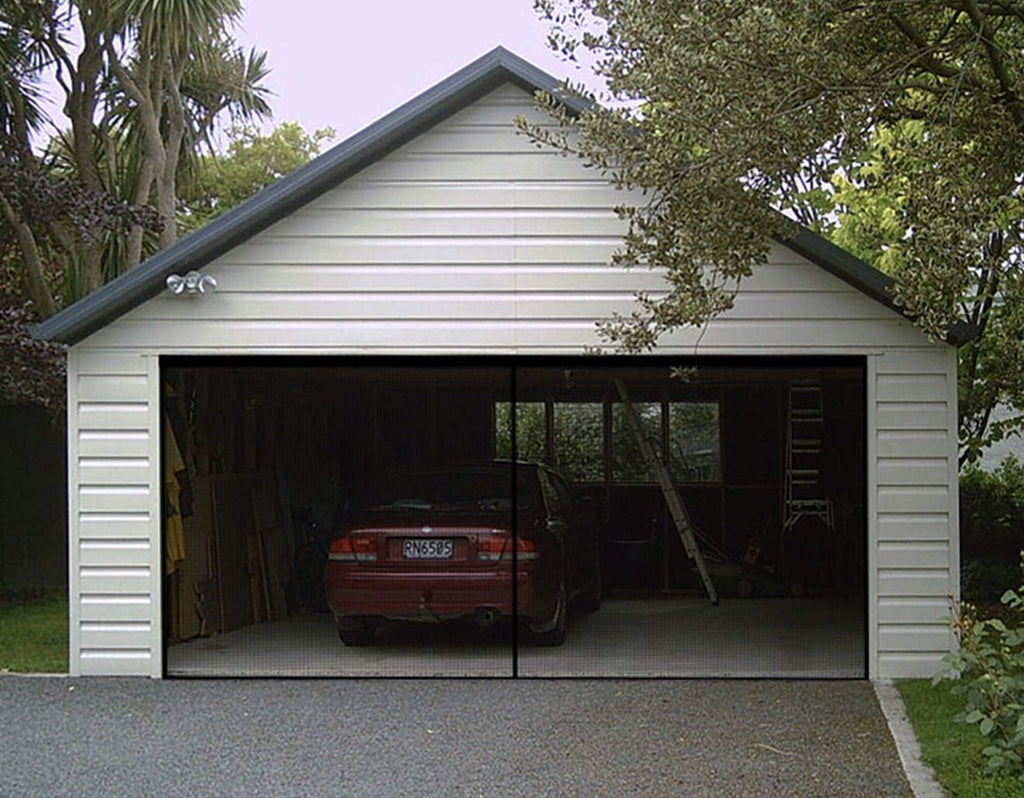 Magnetic Garage Door Screen 16x7FT Fiberglass Mesh Pack of 2 X940