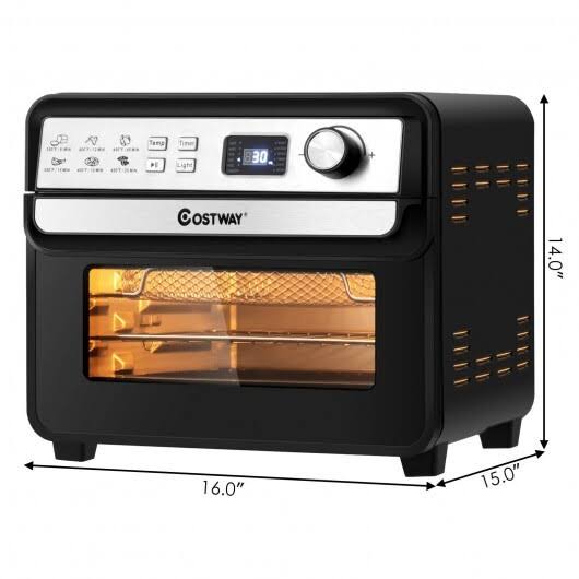12-in-1 23 qt Digital Toaster Air Fryer Oven Rotisserie with 9 Accessories F413926