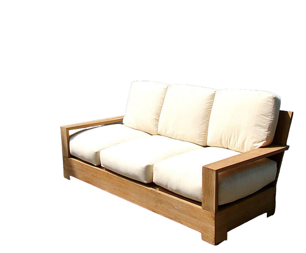 1 Pc Sofa Set with Cushions in Canvas White Z9652
