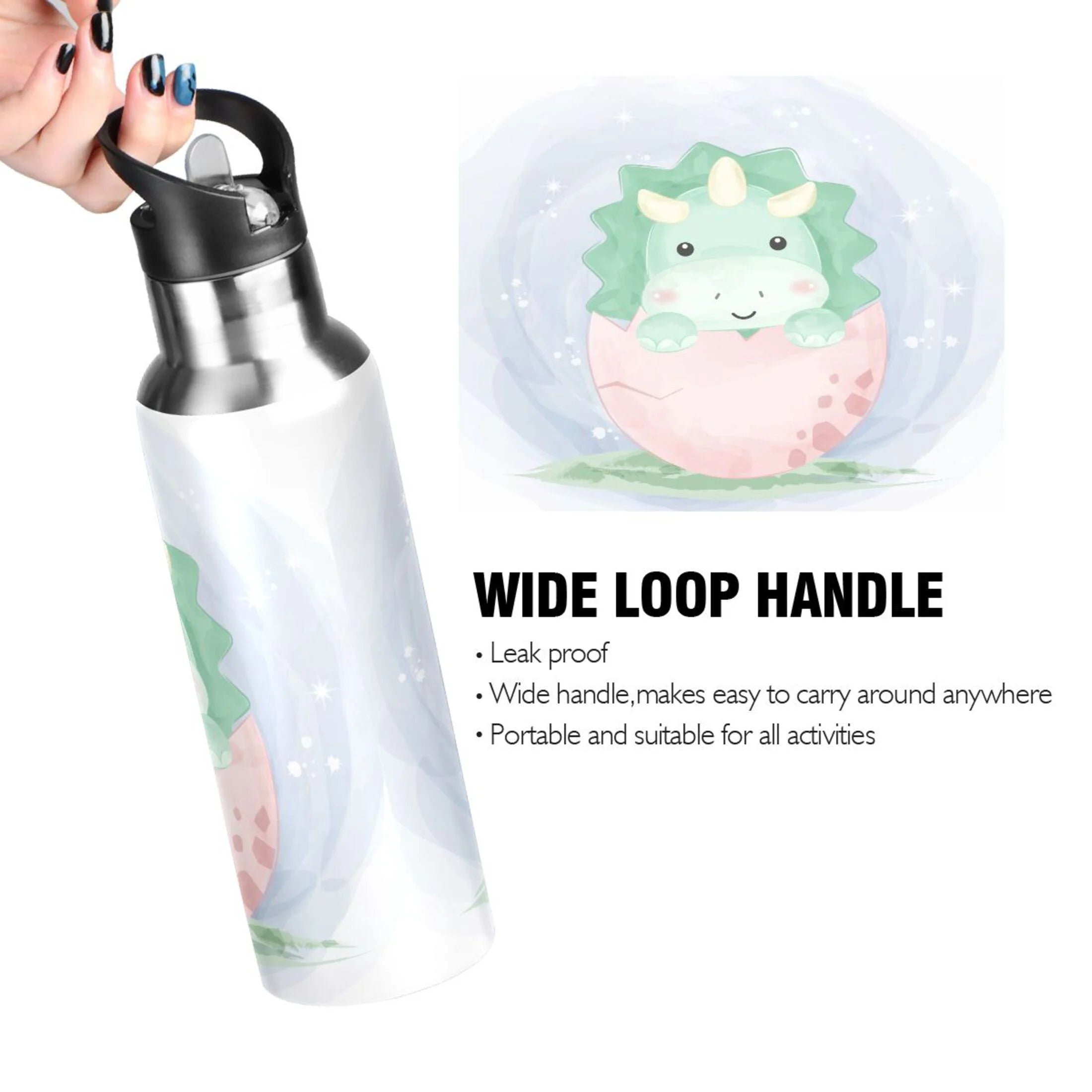 Stainless Steel Insulated Water Bottle with Straw Lid G14695