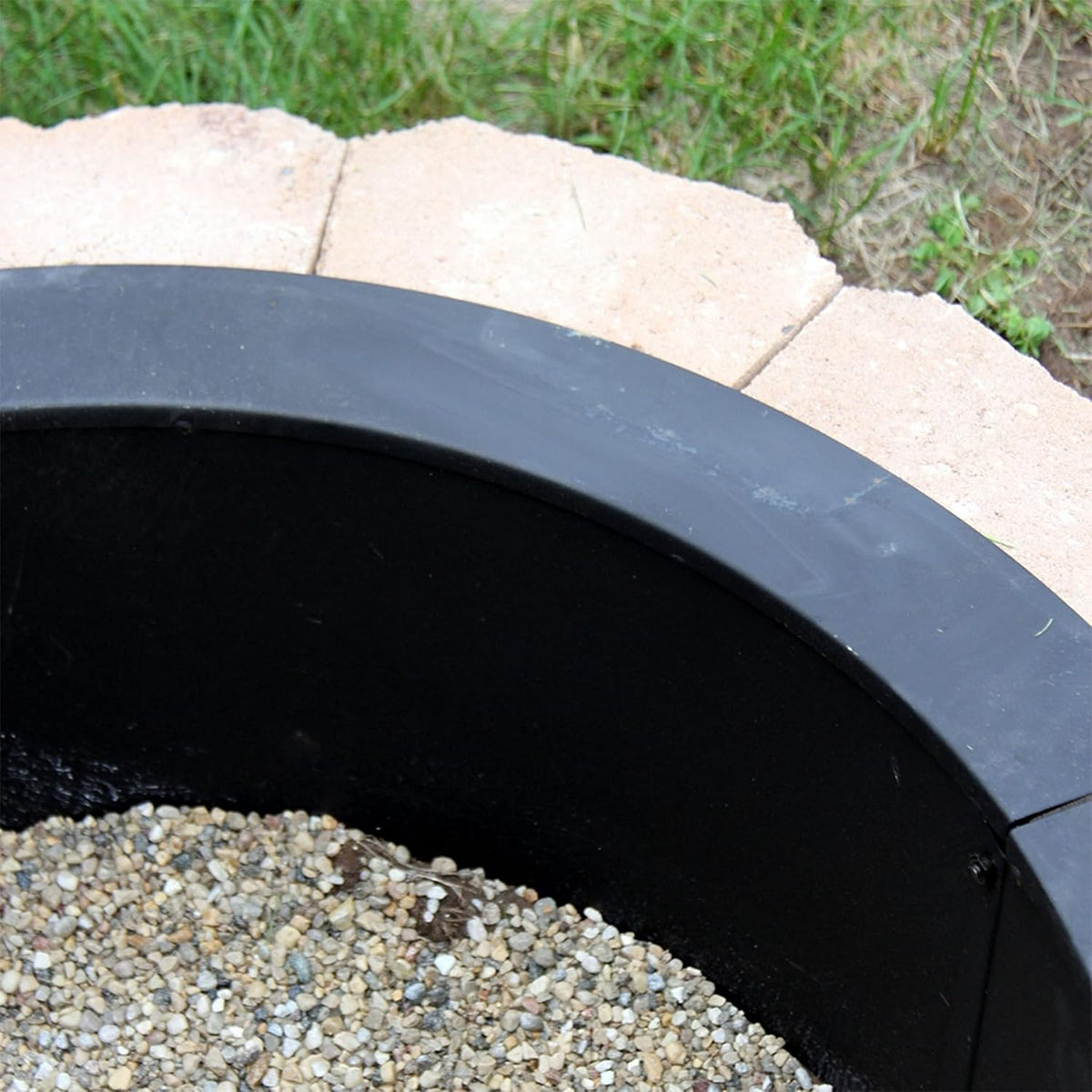 33 Inch Outside x 27 Inch Inside Durable Steel Fire Pit Ring Q635