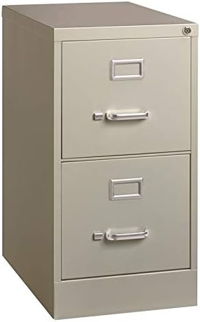 Light Gray Metal 2 Drawer Vertical File Cabinet F788