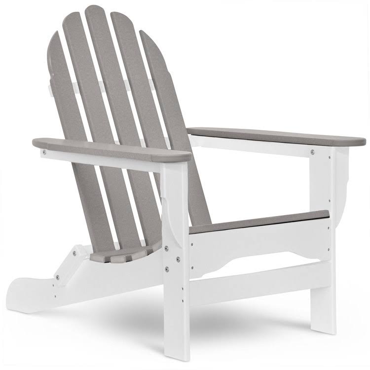 White/Light Gray Static Adirondack Chair M696
