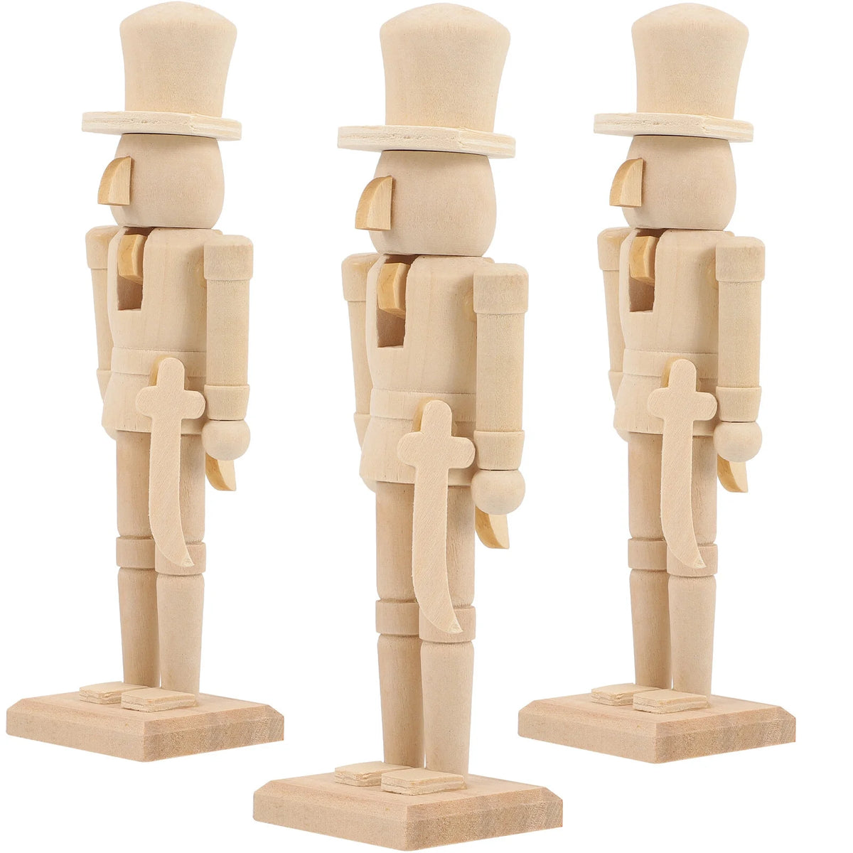 36 Pcs Unfinished Wooden Nutcracker Ornament Peg Dolls W262268