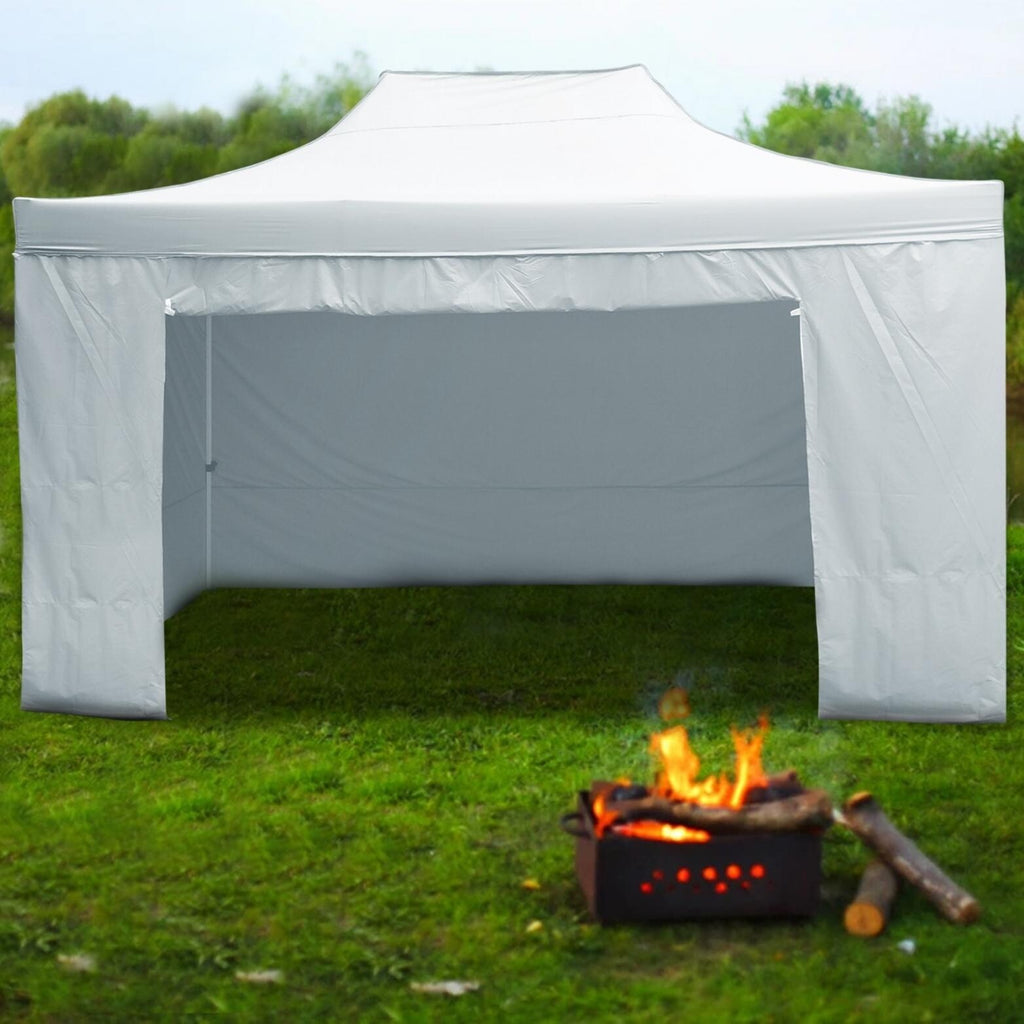 Silver Commercial Tent with 6 Removable Sidewall U9439