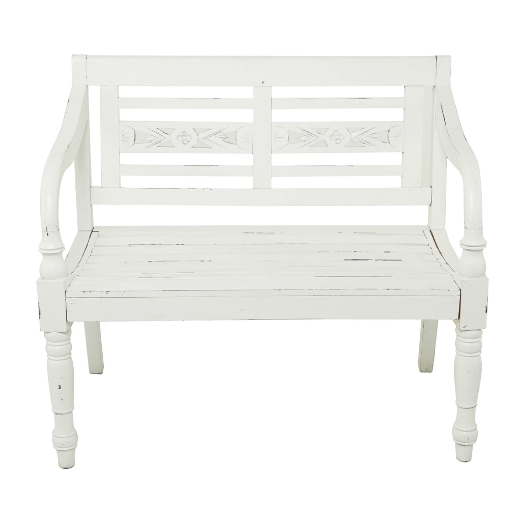 White Wood Bench D189