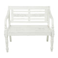 White Wood Bench D189