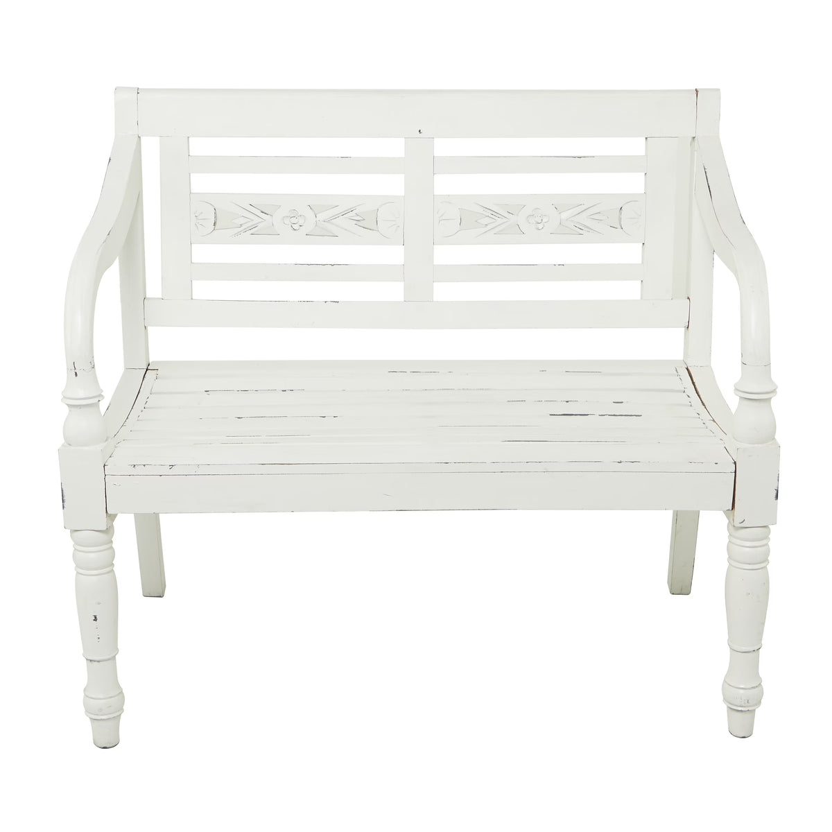 White Wood Bench D189