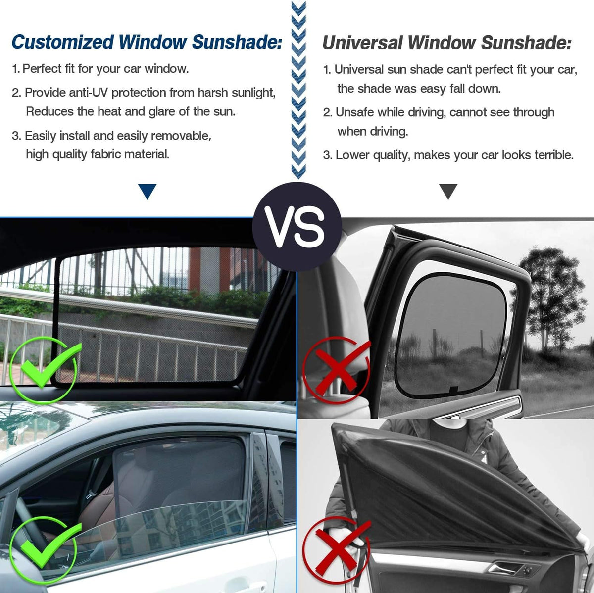 Custom Fit Folding Side Window Sunshade 6 PCS W823942