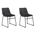 Black Bucket Chair, Set of 2 F111
