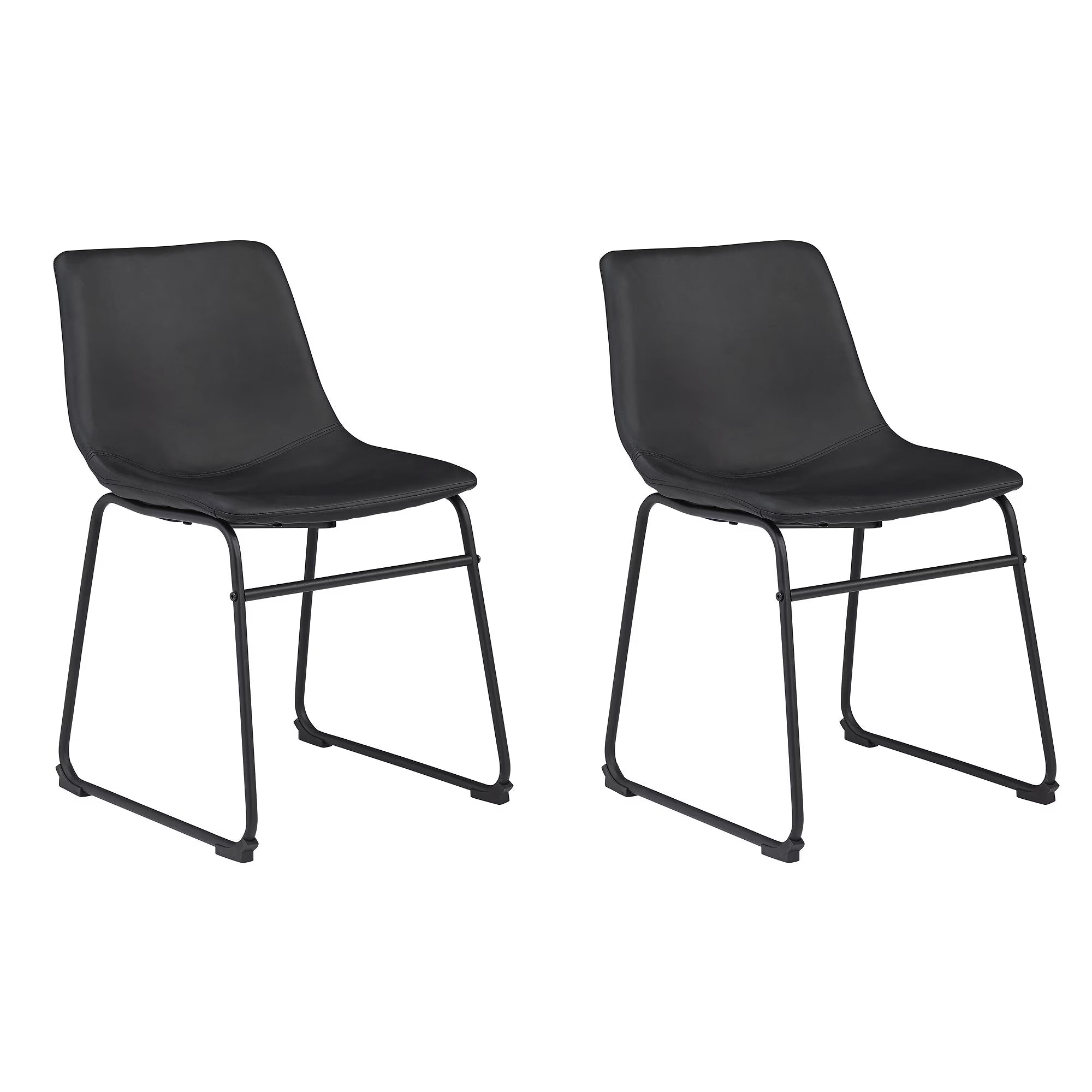 Black Bucket Chair, Set of 2 F111