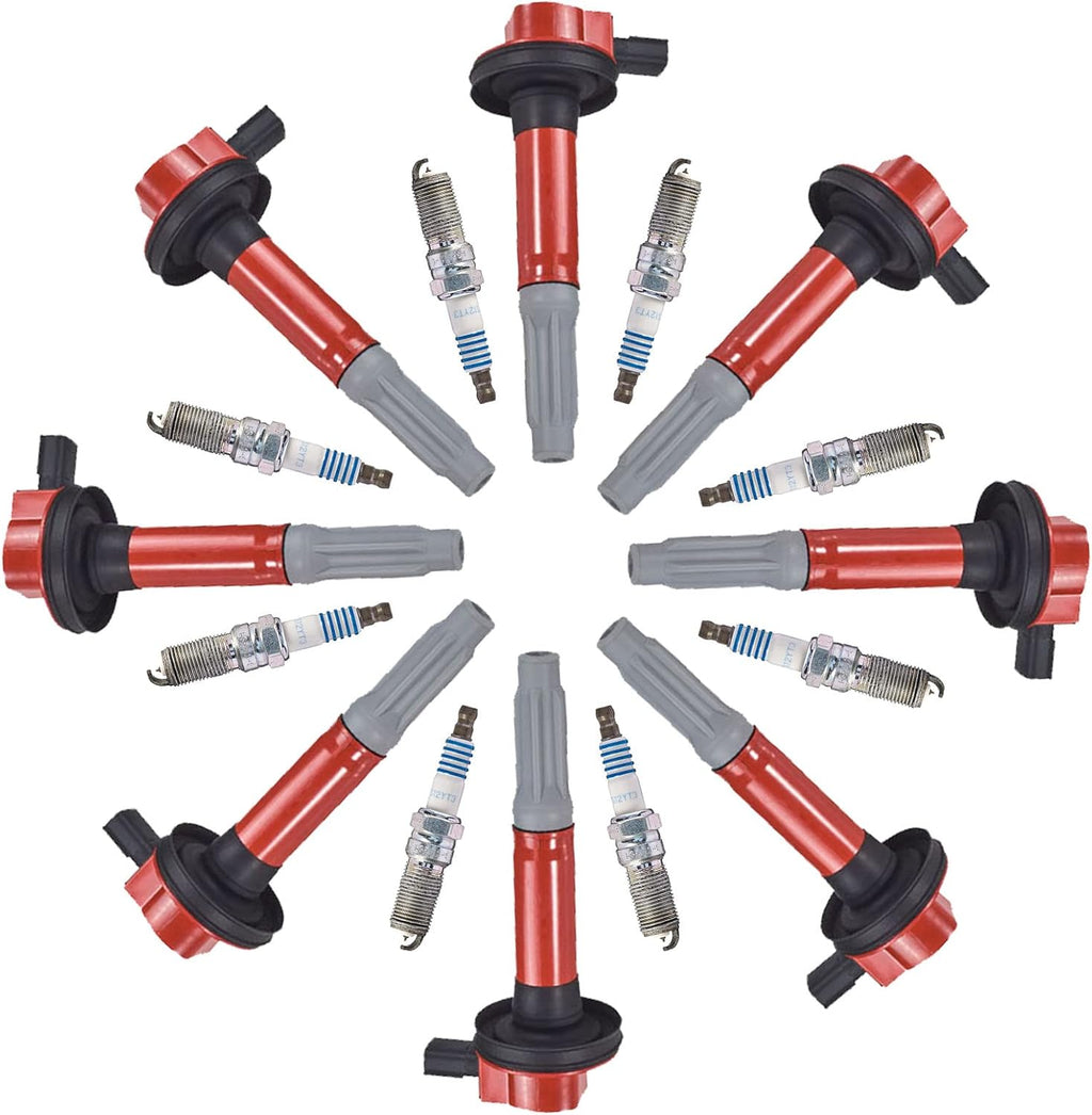 Pack of 8 Ignition Coil with 8 Platinum Spark Plug for Ford Mustang F-150 5.0L V8 V5382