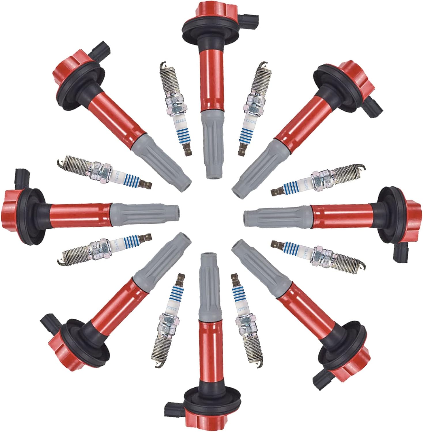 Pack of 8 Ignition Coil with 8 Platinum Spark Plug for Ford Mustang F-150 5.0L V8 V5382