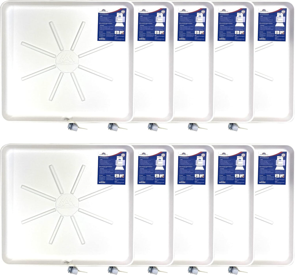 White Color Drain Pan Made Of Recycled Plastic - Pack of 10 R519