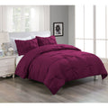 Purple Twin 2 Piece Pintuck Comforter Mini Set G9561