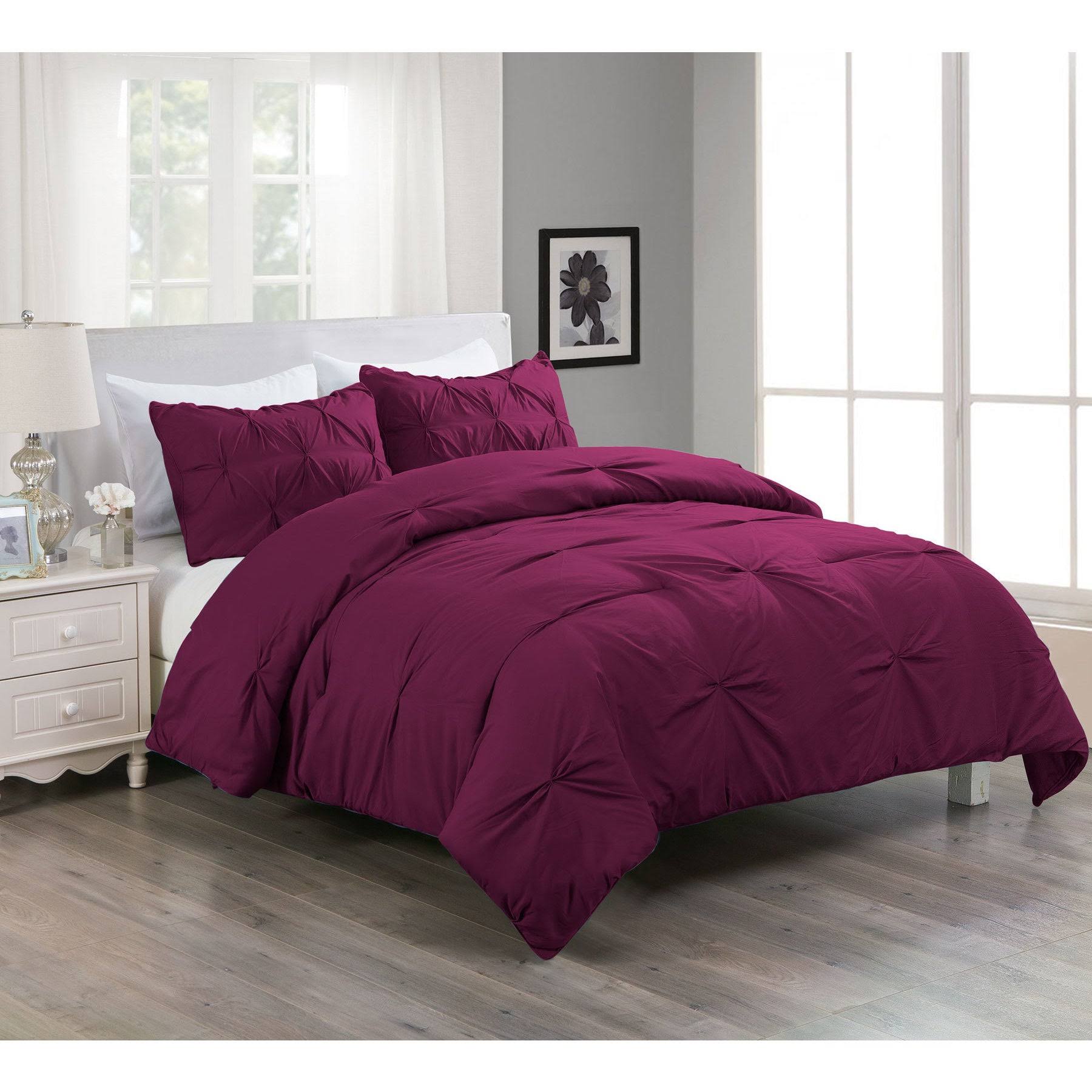 Purple Twin 2 Piece Pintuck Comforter Mini Set G9561
