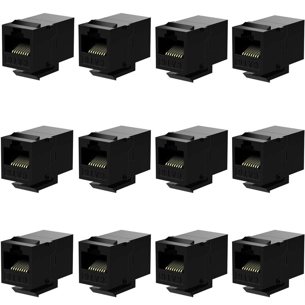 Black Cat6 Inline Coupler 6 Pack F410509