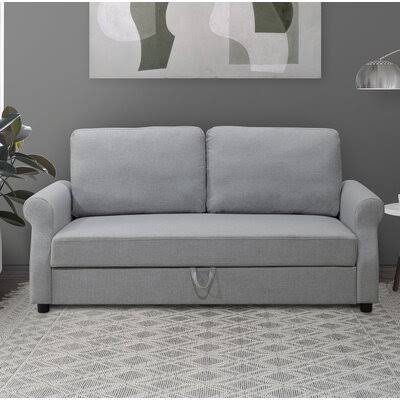 Gray Rolled Arm Sofa M1184